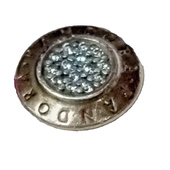 One PANDORA Sparkling Logo Mens Sterling Silver Stud Earring Marked PS925 ALE CZ - Picture 3 of 11